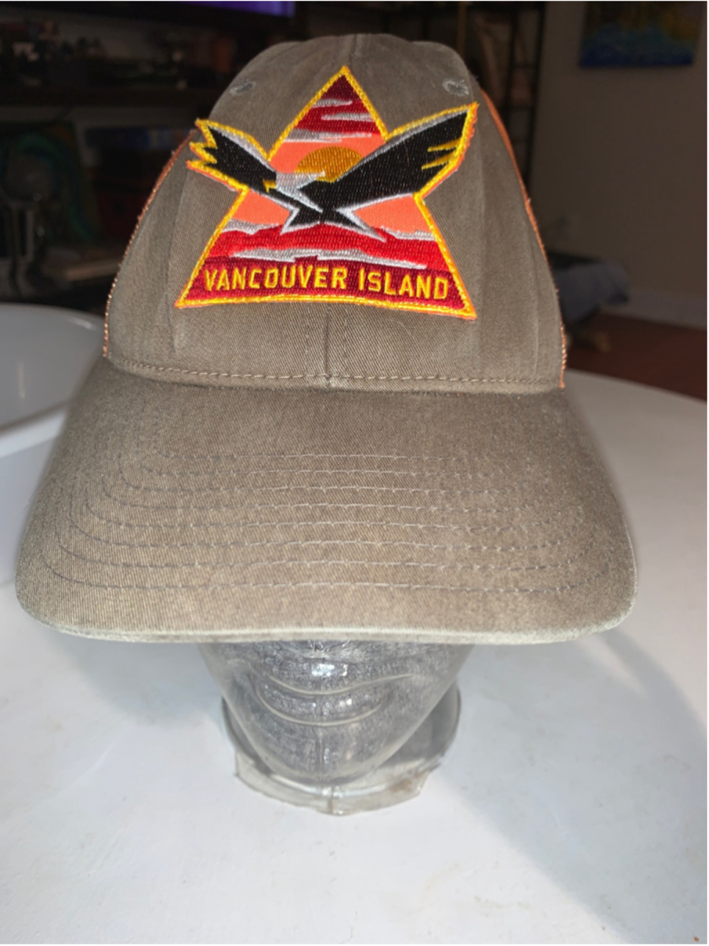 Men's Richardson Vancouver Island Trucker Hat One Size Brown and Orange
